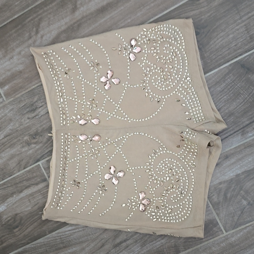 Rhinestone short size large